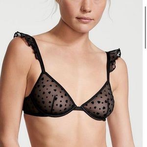 Sheer black Victoria’s Secret bra 32b